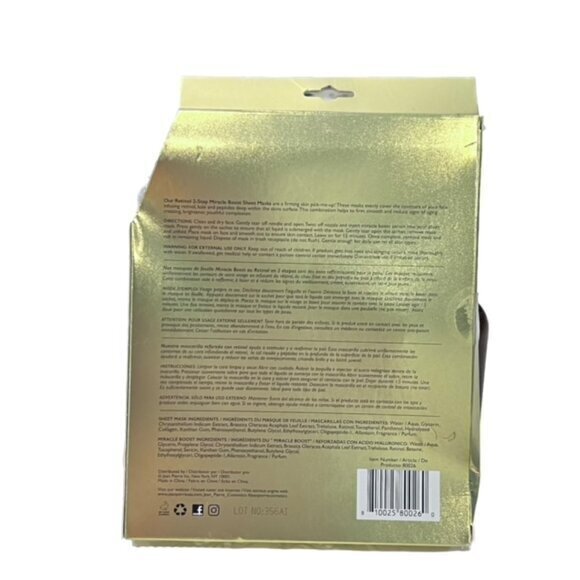 Wewell + Retinol Miracle Booster 2 Sheet Masks NIB Beauty Face Masks Youthful - Picture 4 of 6